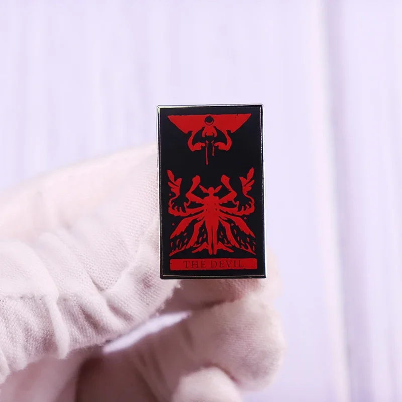 The Devil Tarot Pin Devilman Brooch Badge