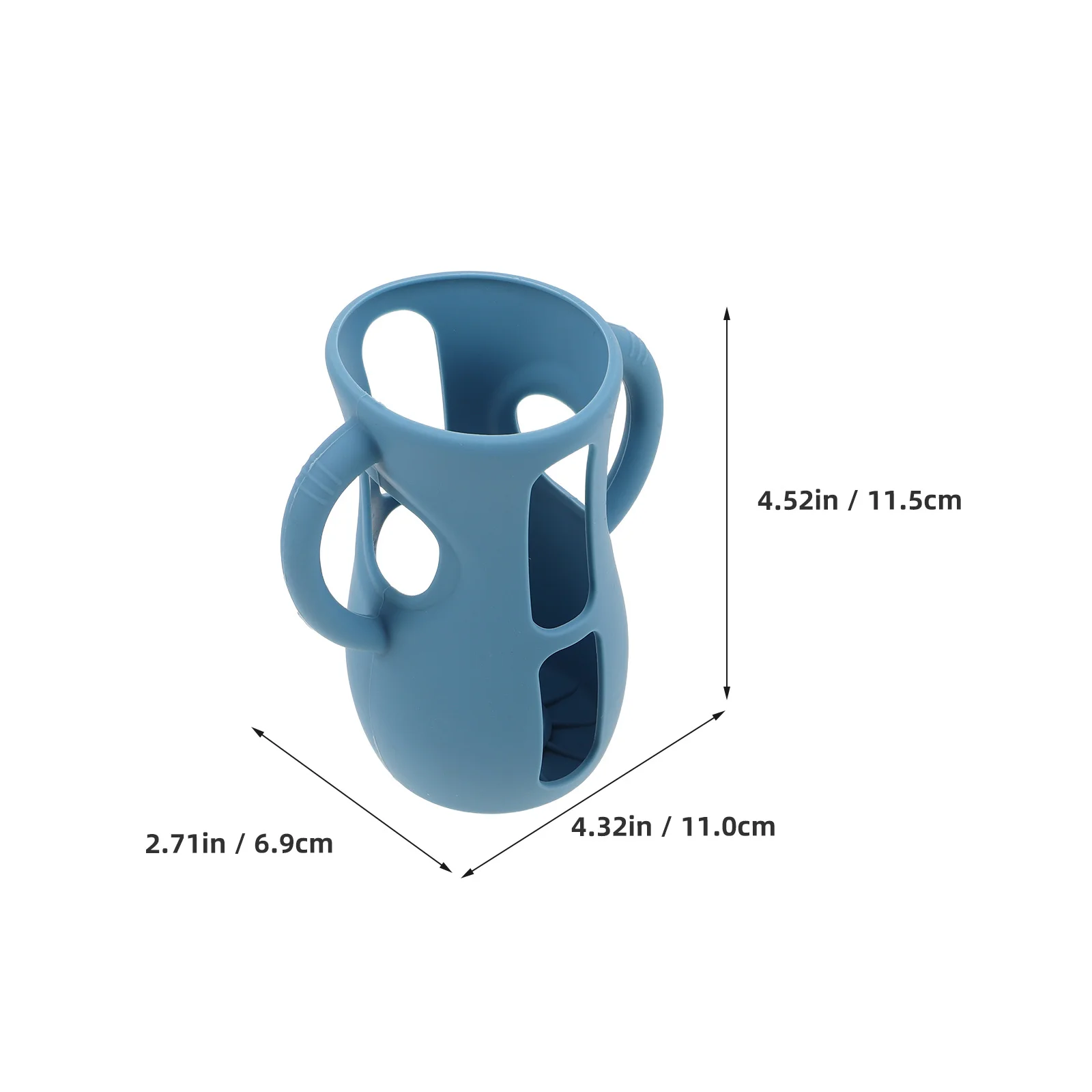 قطعتان من واقي زجاجة الأطفال من السيليكون بمقبض لزجاجة الرضاعة، بديل محمول وخفيف الوزن ومتوافق مع مختلف #2