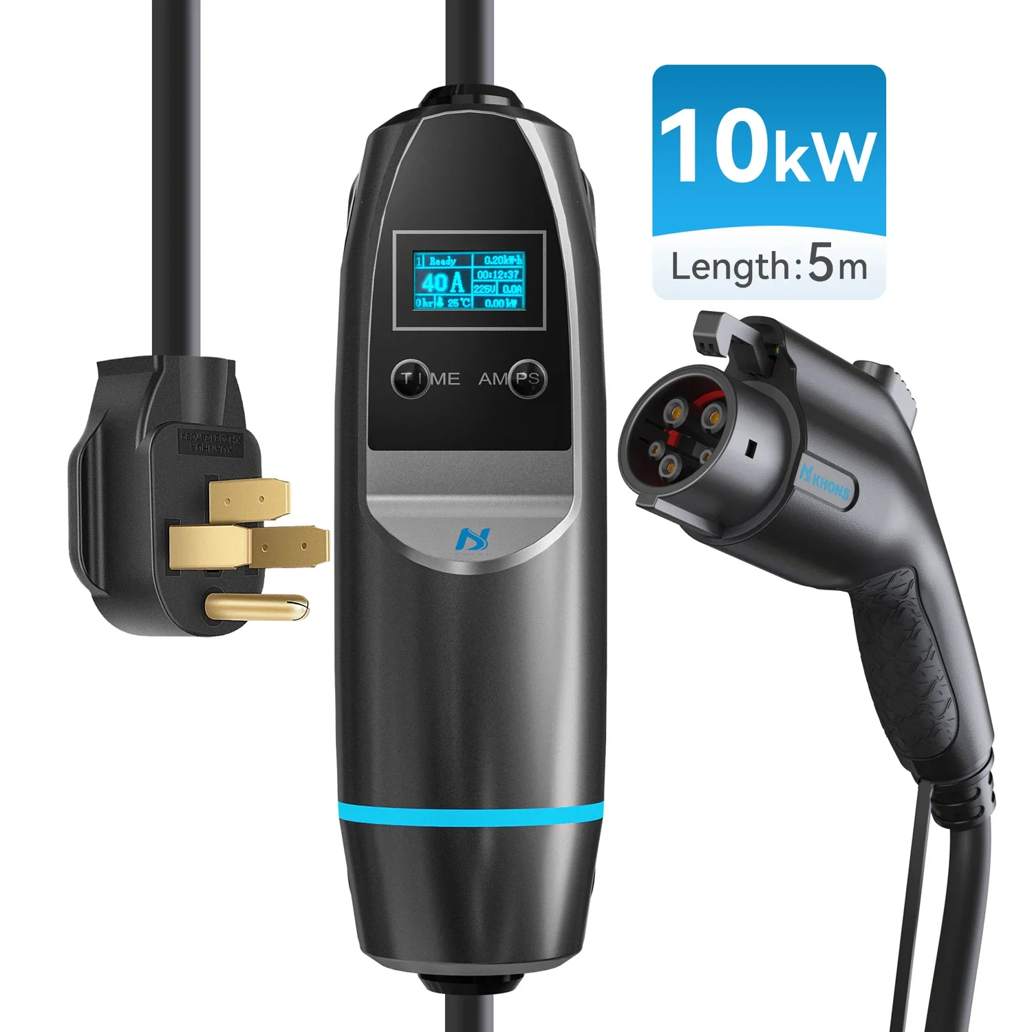 J1772 type 1 portable evse home charging cables with NEMA 14-50 plug adjustable 8/16/32/40a ev 40 amp charger