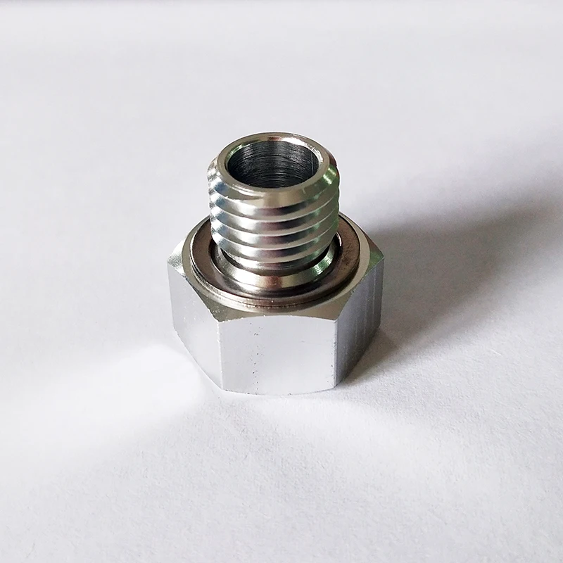 M12X1 5 TO 1 8NPT Aluminum Oil Pressure Gauge Adapter Reducer Joint for LS Engine Parts High Performance