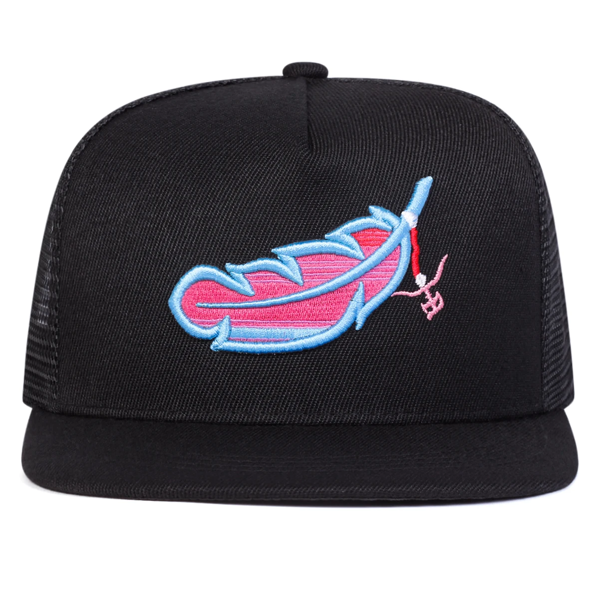 Unisex สีสัน Feather เย็บปักถักร้อย Hip-Hop หมวกสุทธิฤดูใบไม้ผลิฤดูร้อนกลางแจ้งปรับ Casual เบสบอลหมวกครีมกันแดดหมวก