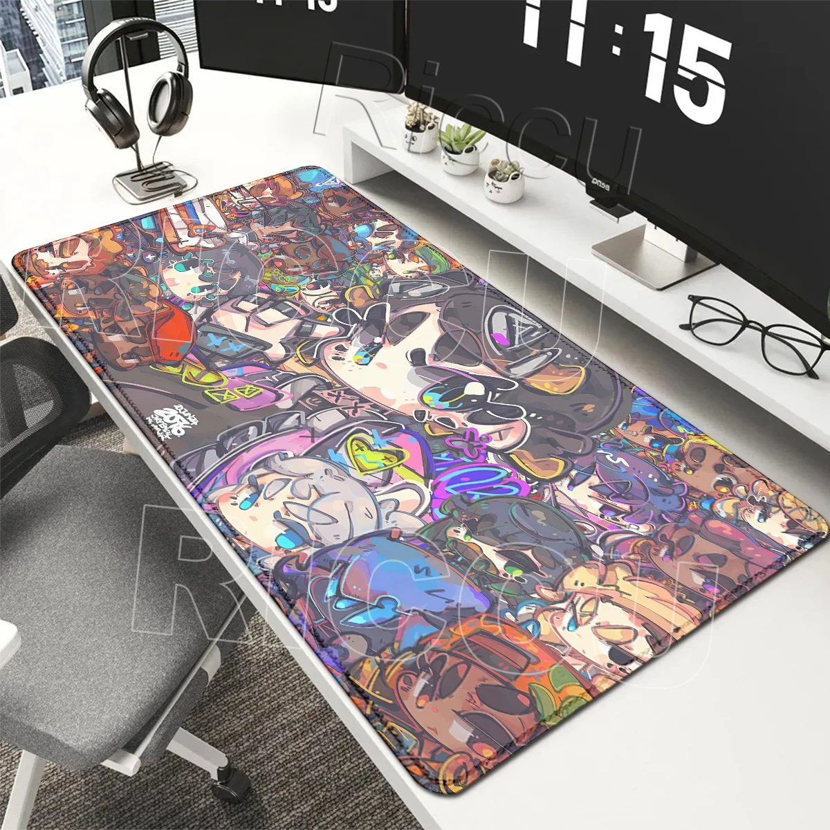 XXL Mouse Pads V-Valorant Gaming Mouse Pad Large Lockedge Desk Mats Keyboard Aesthetics Rubber Anti-slip Office Accessory Carpet