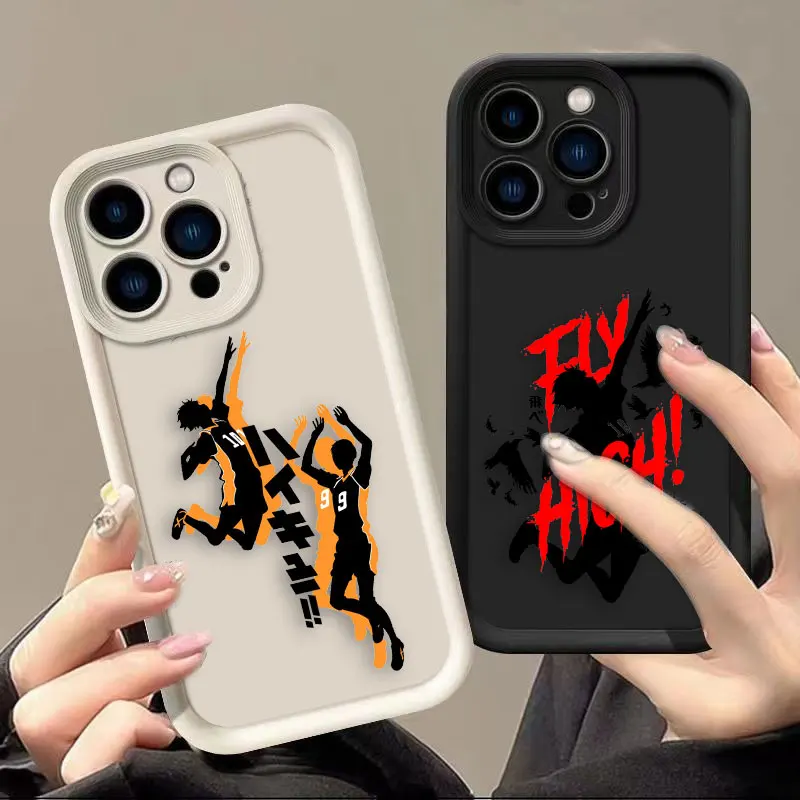 H-Haikyuu School Volleyball Cover Phone Case For iphone Apple 17 AIR 16 16E 11 12 13 14 15 XR Plus Pro Max Capa Case Funda Shell