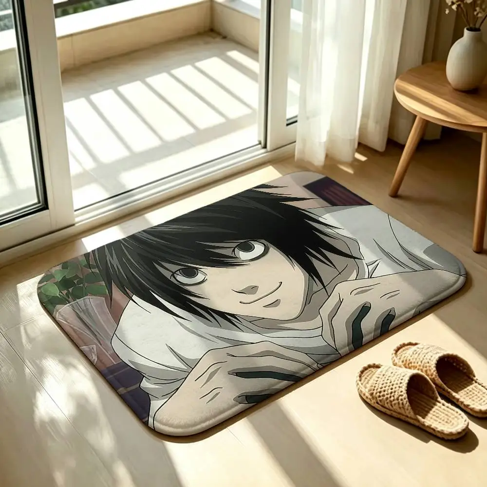 L-Lawliet D-Death Note Floor Mat Soft Non Slip for Entry Door Bathroom Indoor Home Decorative Carpet
