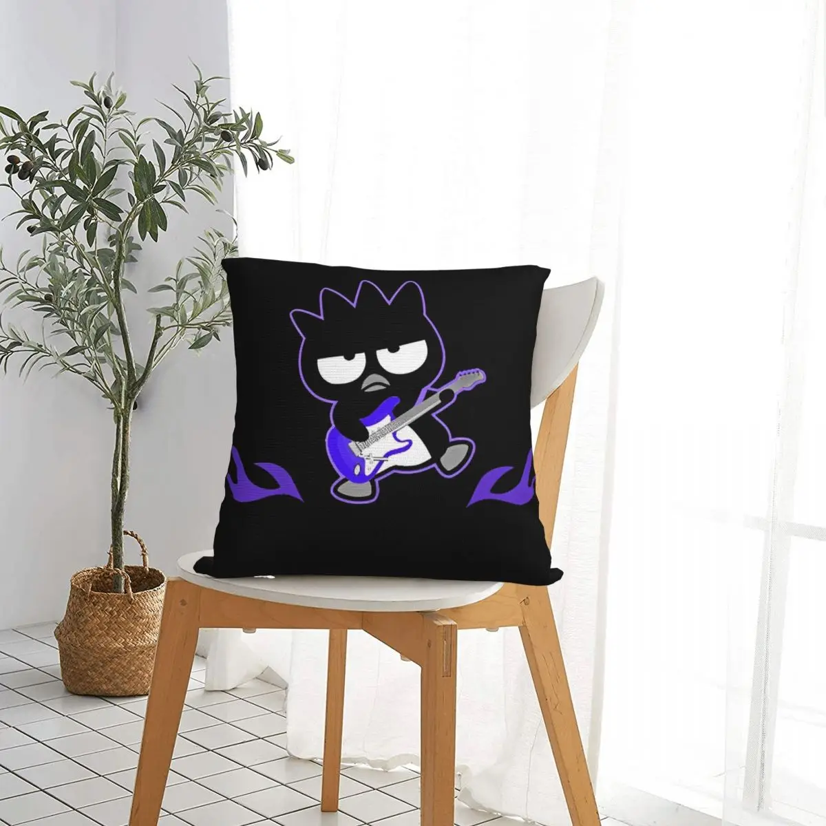 Cute Cartoon Penguin Bad Badtz Maru Square Pillow Case Polyester Throw Pillow Sanrio Fashion Pillowcover Home Decor