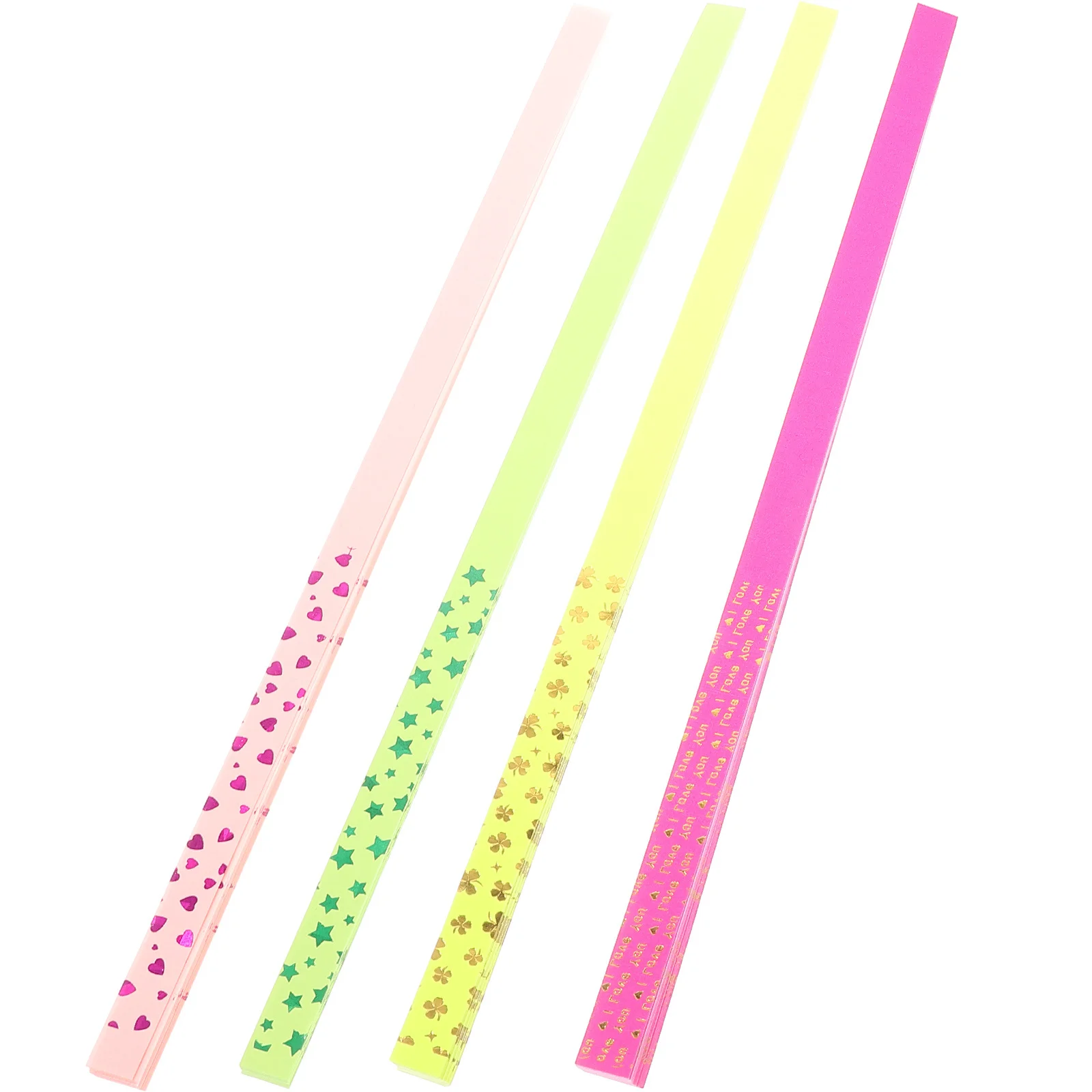 Confezione da 4 strisce di carta origami colorate Strisce di stelle pretagliate di spessore moderato per la decorazione del festival d'arte a mano con ciondolo fai-da-te