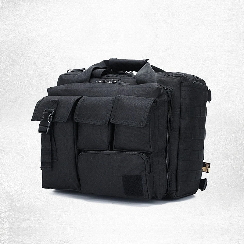 720D Oxford Cloth, Oblique Span Laptop Bag, Wear-resistant Multi-compartment Large-capacity 15.6-inch Tactical Computer Bag