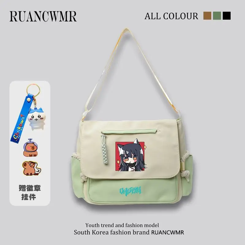 

Arknights Game Merchandise 2D Elementary Students Crossbody School Tutoring Canvas Bag Single Shoulder Backpack Anime