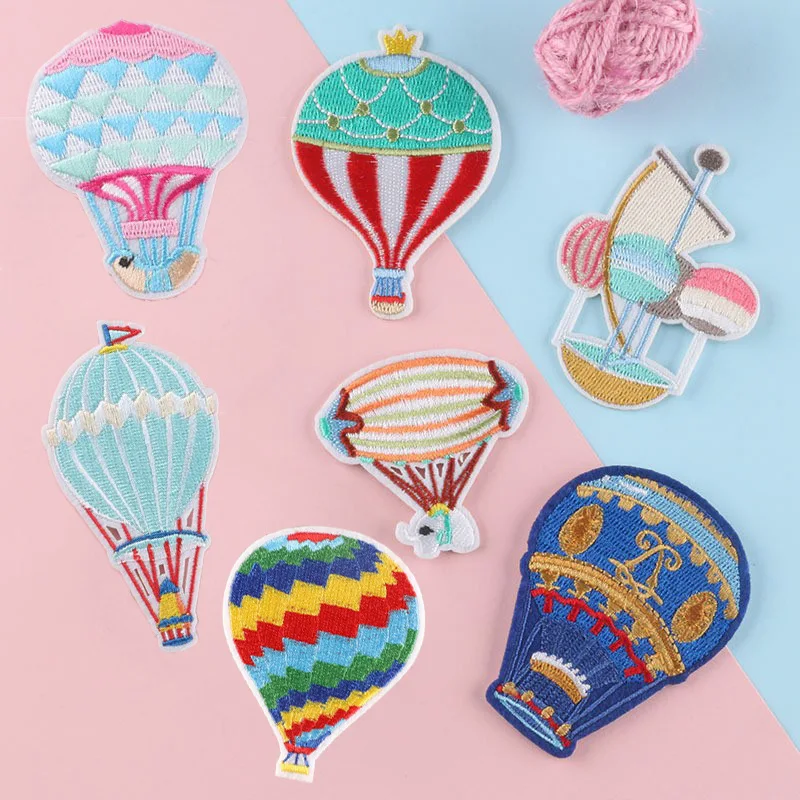 

Hot Air Balloon Sewing Iron On Repair Patches Clothes Patch for DIY Clothing Jeans Dress Hats Bags Jackets