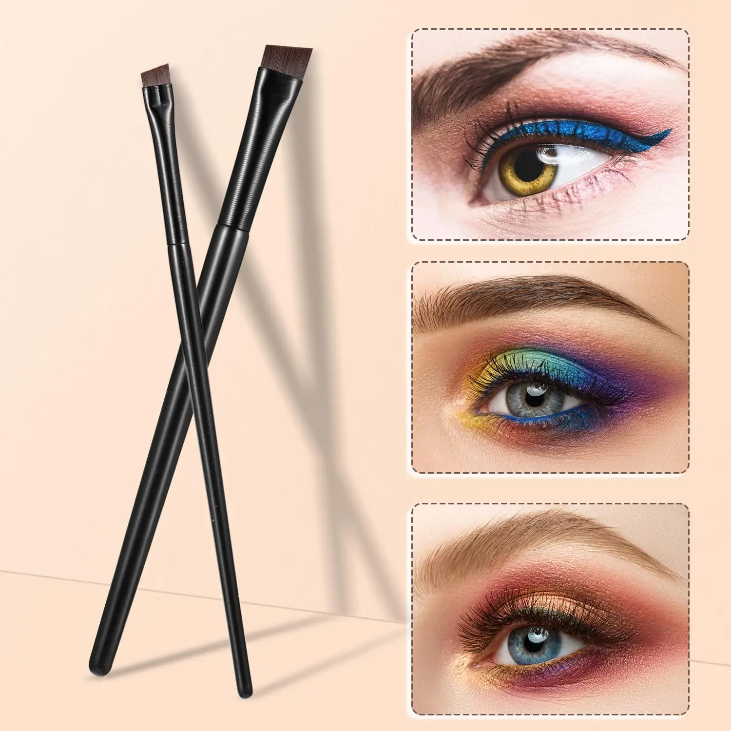 Der Upgrade-Blade-Eyeliner-Pinsel, ultradünner, flacher Augenbrauenpinsel mit feinem Winkel unter den Augen, sorgt für präzise Detailpinsel
