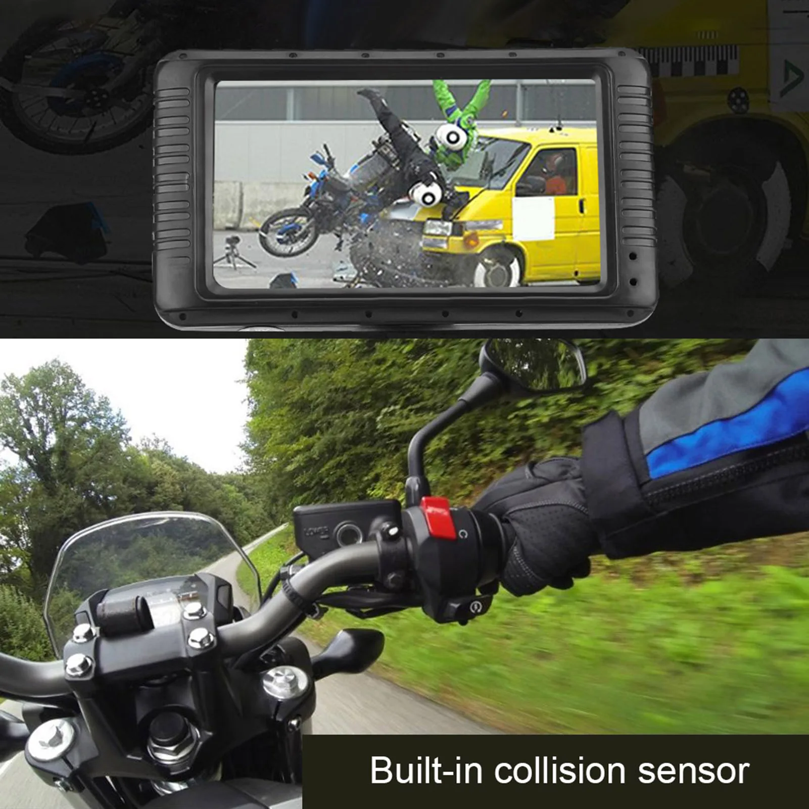 

1080P HD 3inch Motorcycle Double Lens Driving Recorder Traffic Monitor Double Lens Recorder Traffic Recorder