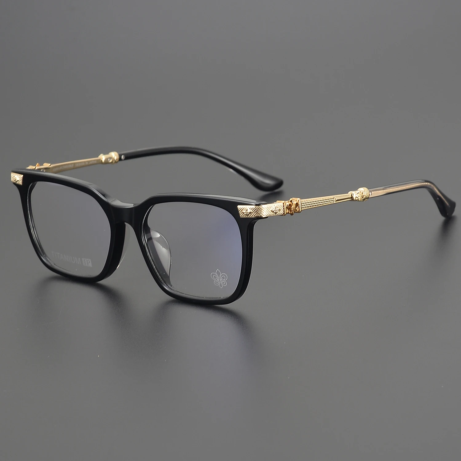 Anti Blue Light Lens Acetate Frame Optical Prescription Business Glasses Rectangular Black Frame Korean Classic Style Glasses