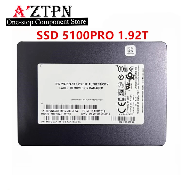 Original NEW SSD For Micron 5300PRO 5100PRO 960G 1.92T SATA enterprise-class