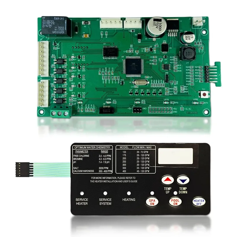 Upgraded 42002-0007S Pool & Spa Heater Control Board Kit, Professional Waterproof Circuit Board Replacement Accessories