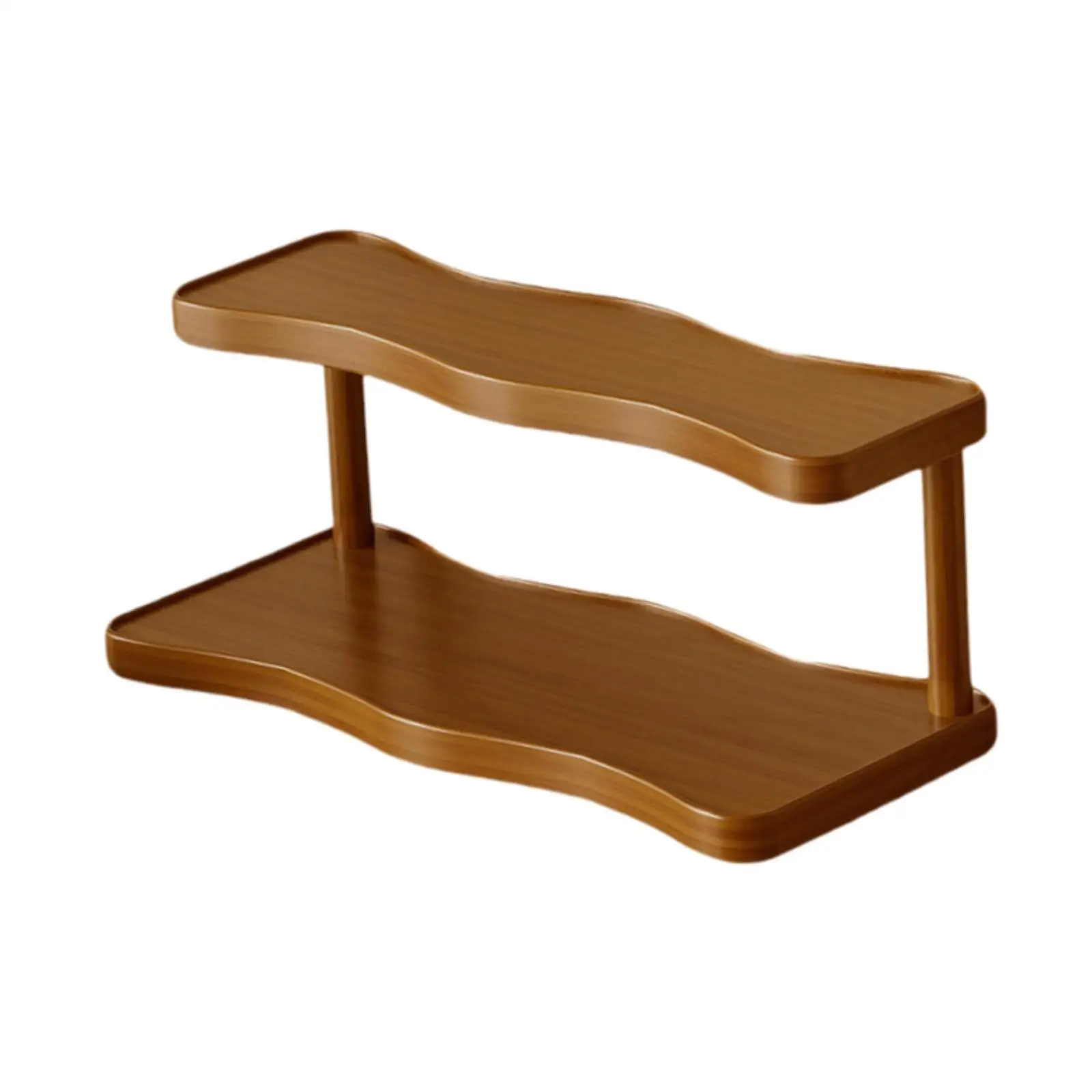 Wooden Perfume Storage Display Riser Stand Shelf Organizer Holder for Desk Cosmetics Mini Figurines Collections