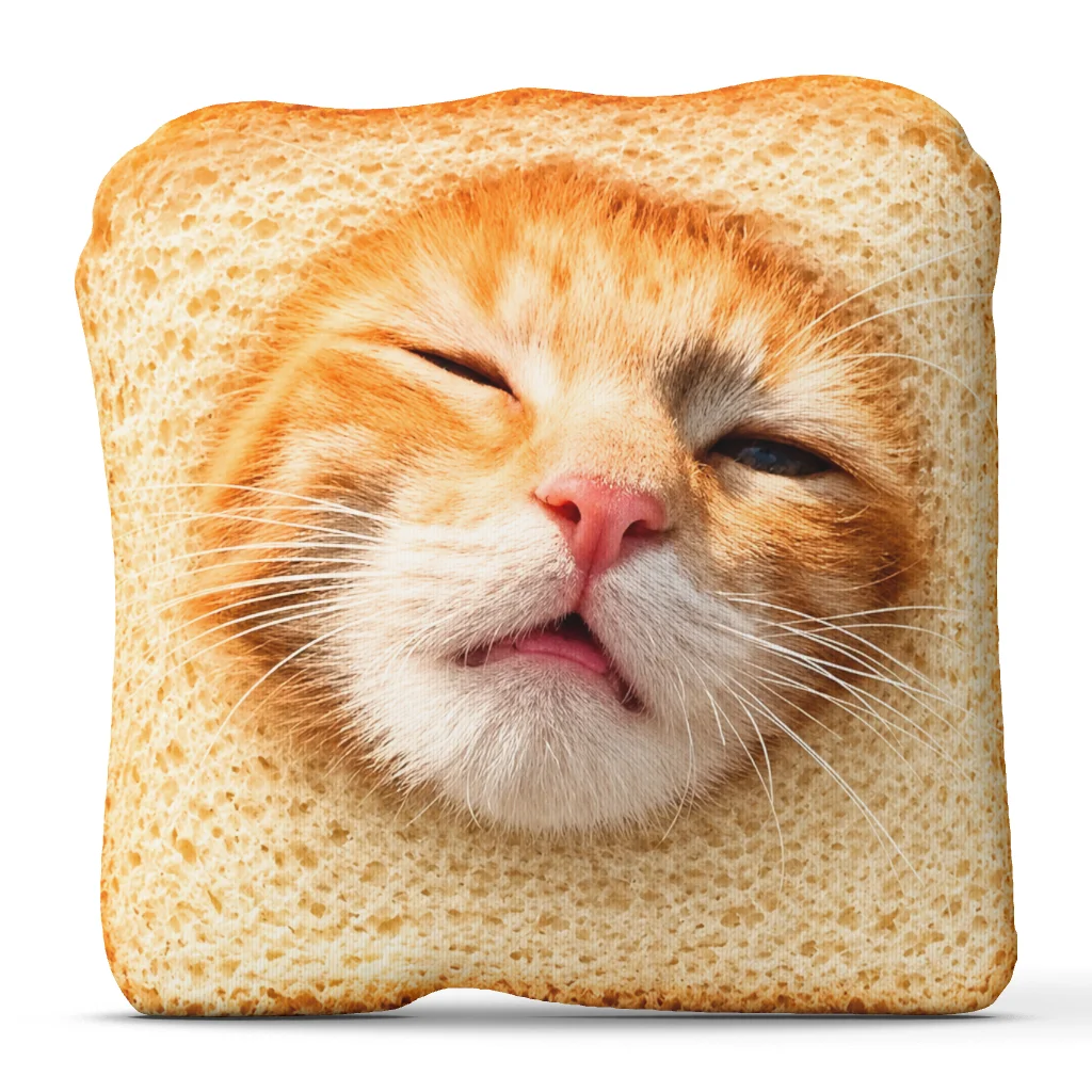 Cat meme bread Plush Pillow Cushion Irregular Stuffed Throw Pillow Home Decor Gift Sofa Bed Couch