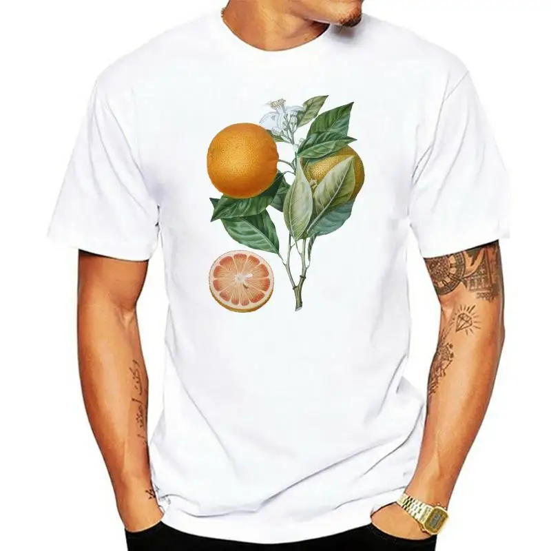 Orange Plant T Shirt Woman Cool White Tshort Sleeve T-Shirt Waiting For Bloom Casual Girls Casual Men's Tshirt Short-Sleeve