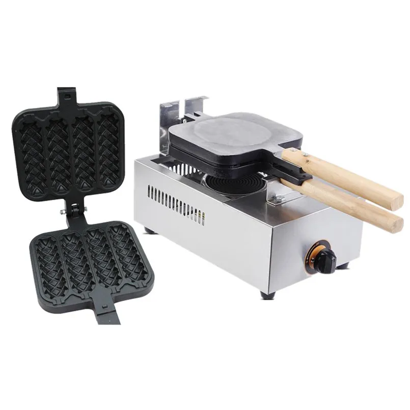 Gas Corn Stick Waffle Machine Stainless Steel Crispy Waffle Making Machine Snack Food Stove