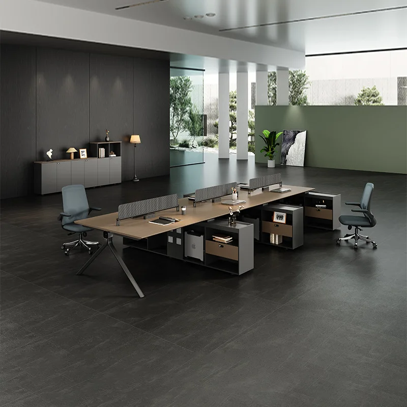 High-end staff desk Modern office staff can determine the station card space Simple office desk and chair combination