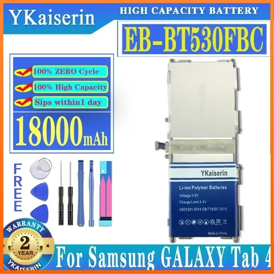 YKaiserin EB-BT530FBC EB-BT530FBU EB-BT530FBE Аккумулятор для Samsung GALAXY Tab 4 10,1 T530 SM-T531 SM-T533 SM-T535 SM-T537 18000 МГц