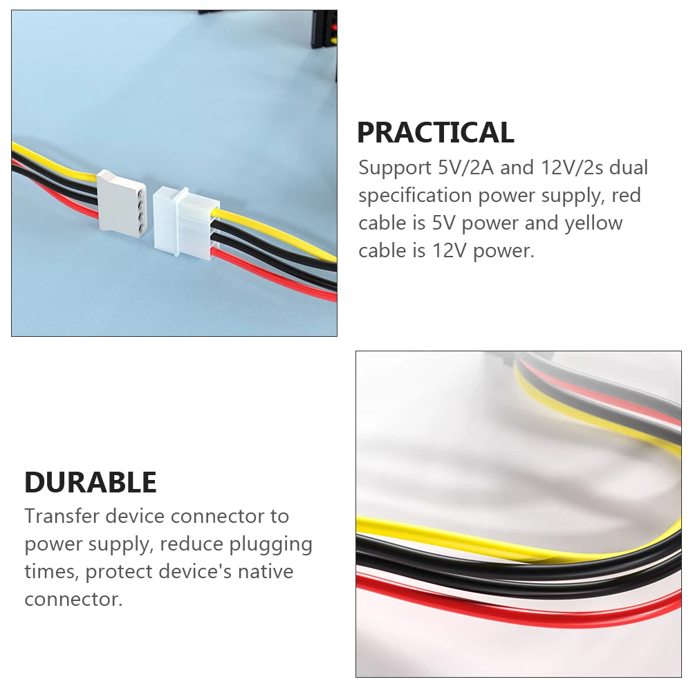 

Power Splitter Cable For 2.5 3.5 Inch Hard Drive Optical Drive Universal 5V 12V Dual Voltage Adapter Computer Part