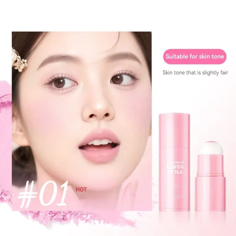 Blush naturale a lunga durata Blush multiuso in velluto per guance Facile da applicare Trucco in crema per fard solido a bassa saturazione