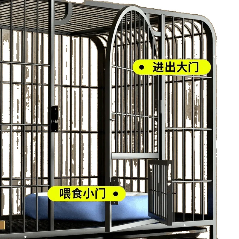 

Клетка для собак, большая домашняя клетка для собак с отделением для унитаза, утолщенная клетка для домашних животных, золотистый ретривер, лабрадор, домашняя