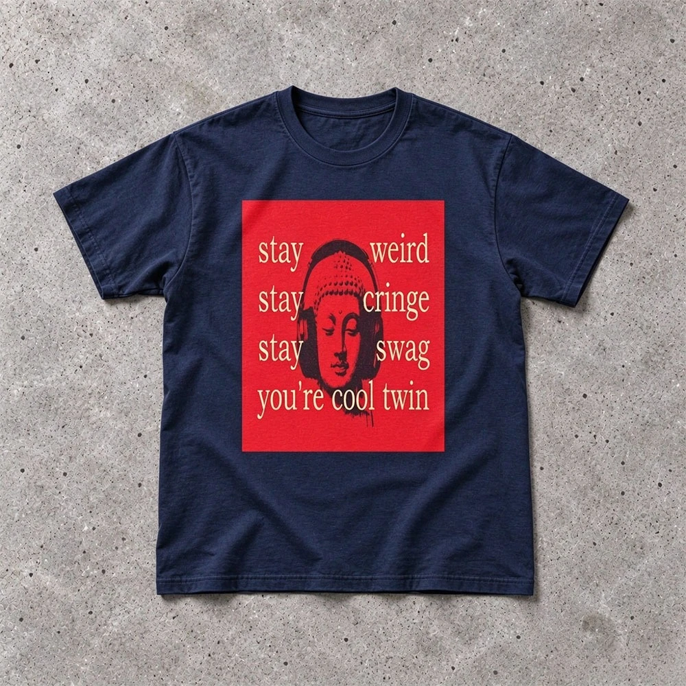 New Arrivals: Buddha-Printed T-Shirts, Y2K Style, Unisex, 2000s, Retro Aesthetic, Streetwear, Trendy Hip-Hop T-Shirts