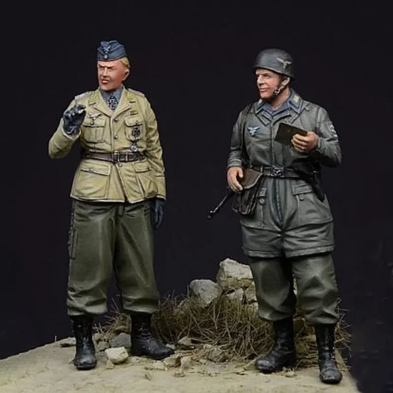 1/35 II Soldier Model - Theme - Handmade 2-Person Crew, Unassembled & Unpainted