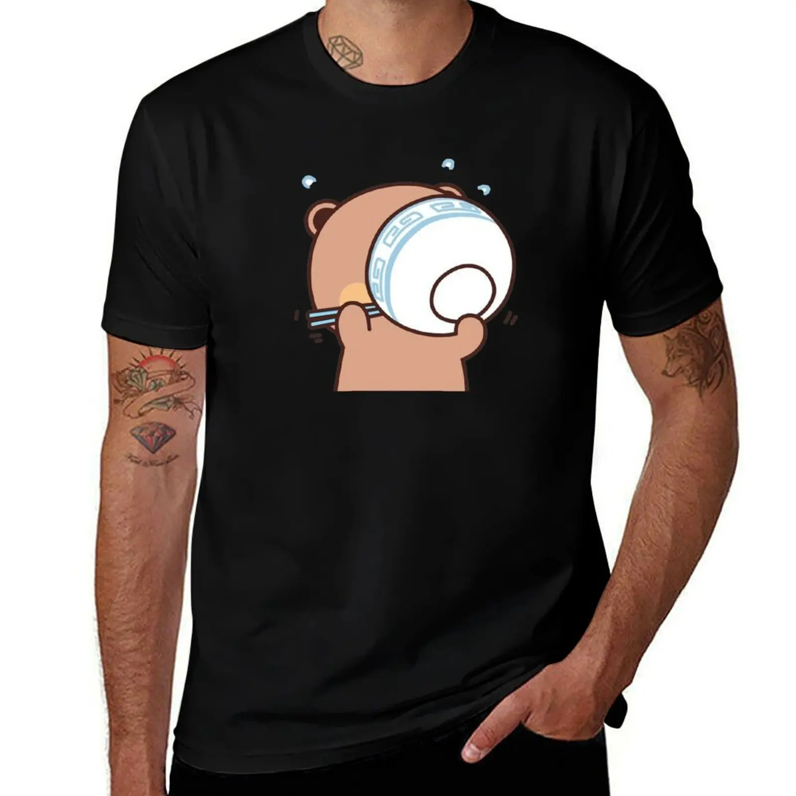 Cute Dudu Is Enjoy Meals With Bubu T-Shirt Fashion Simple Casual Tee Shirt