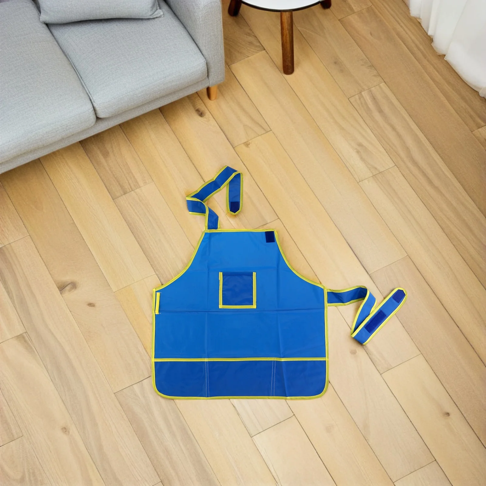 울트니스 어린이 그림 앞치마 485x475cm 네 개의 주머니 방수 천 페인트 간식용 3-12세 그림 작업복 그림 앞치마