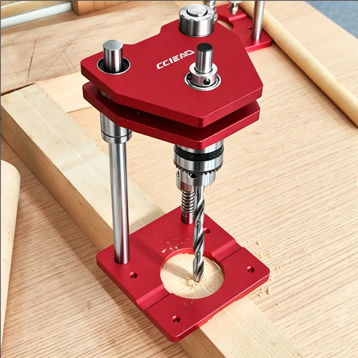 aluminum-alloy-vertical-drill-stand-portable-drill-press-bracket-guide-jig-precision-straight-hole-locator-woodworking-diy-tool