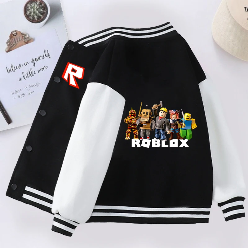 ROBLOX Baseball Jacket Men Women Hip Hop Harajuku Jackets Streetwear Kids Boys Girls Loose College Coats Christmas Gift