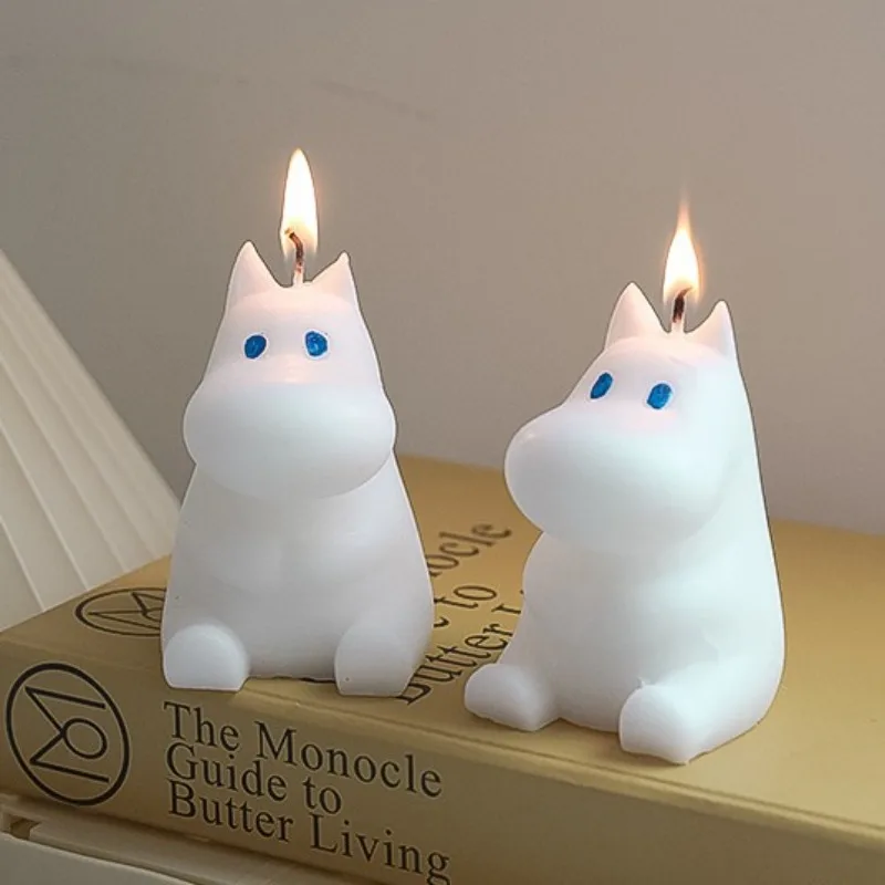 Hot Kawaii Anime Moomins Series Aromatherapy Candle Exquisite Cartoon Role Creativity Cute Modeling Candle Photo Props