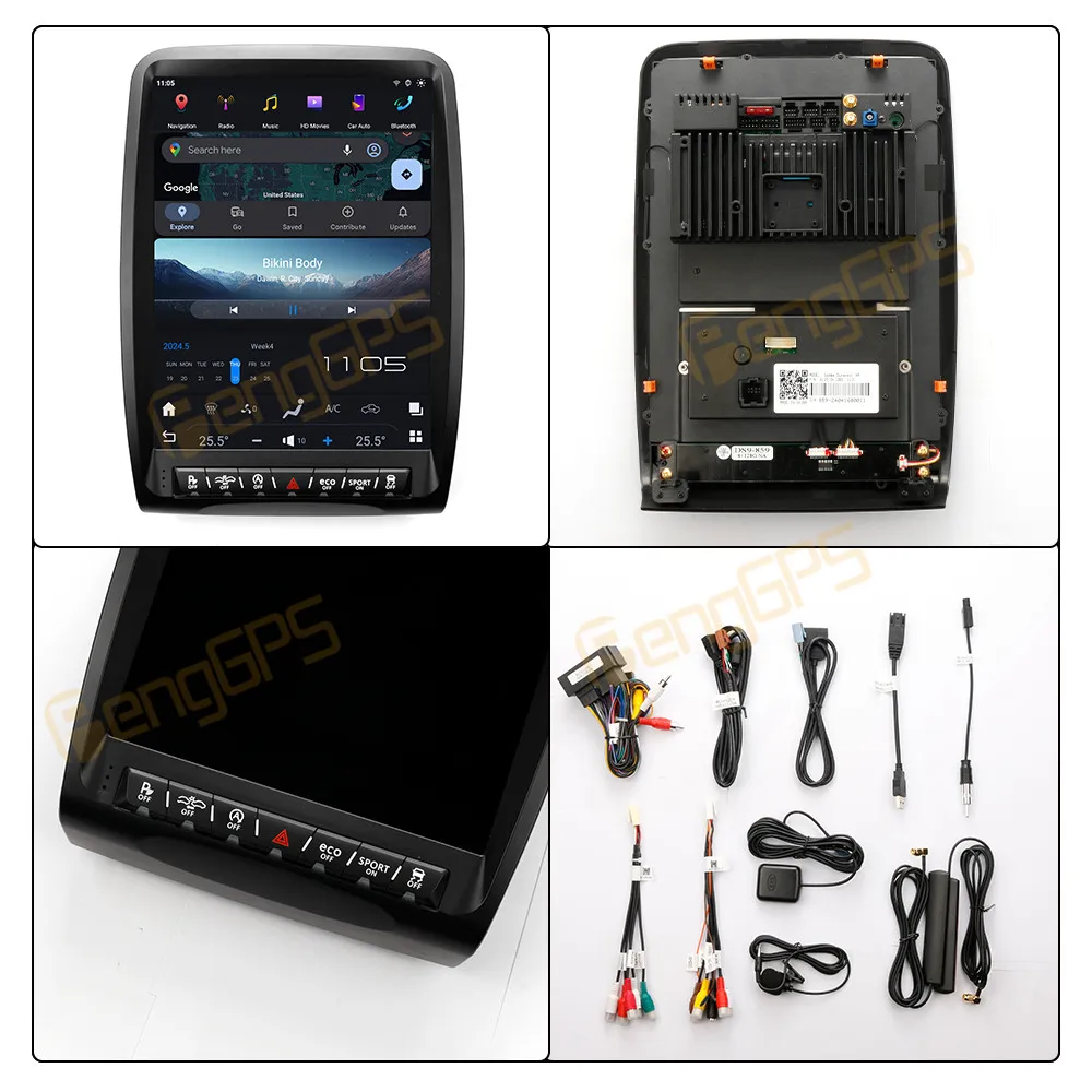 For Dodge Durango 2014-2016 Vertical Screen Qualcomm Android13 Multimedia Video Player Radio GPS 4G Navigation Carplay AUTO BT