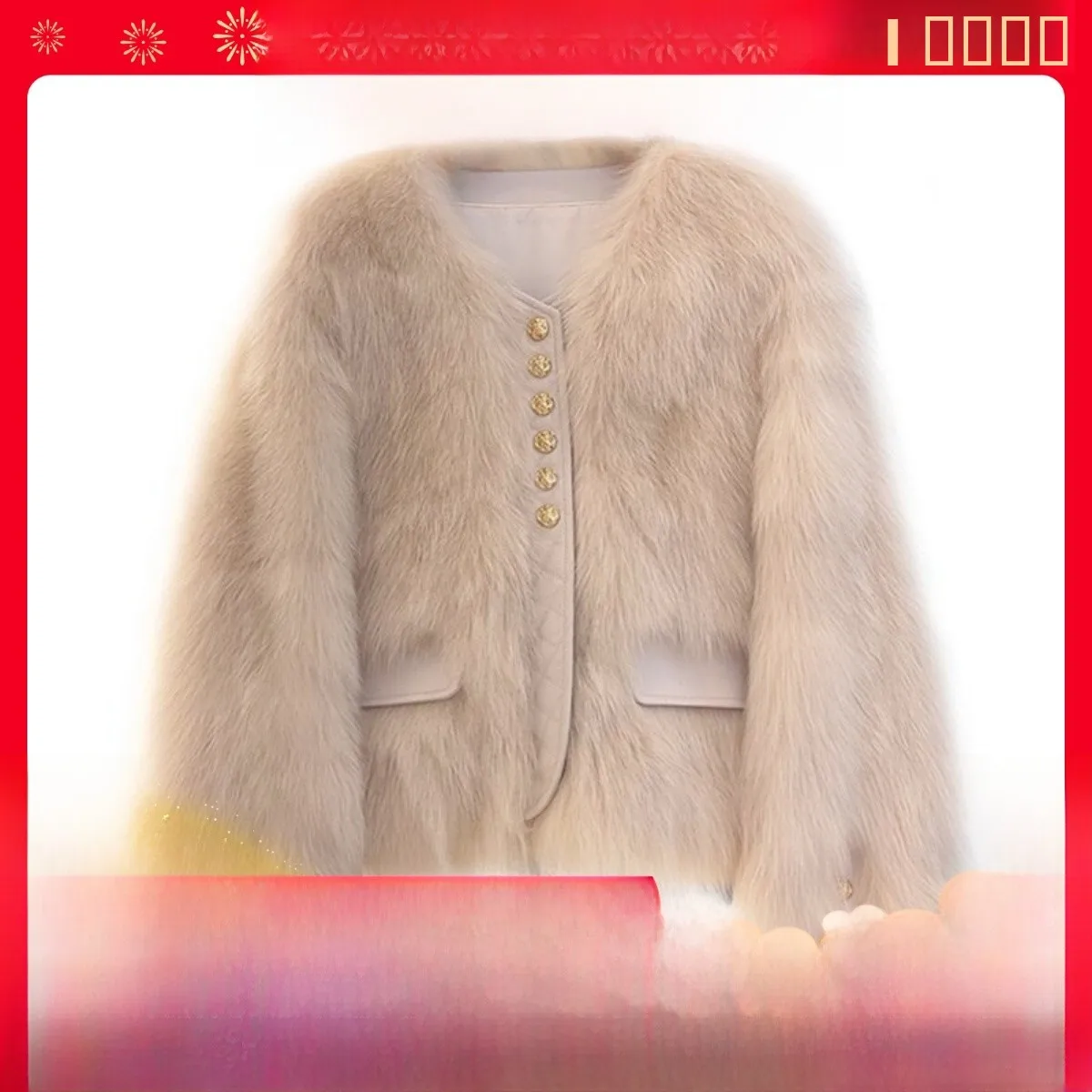 

Cross-Border ort Women's Jaet 2025 Autumn Winter Fur Small Fraance Sle Top Women's Loose Fit Thiened Coat