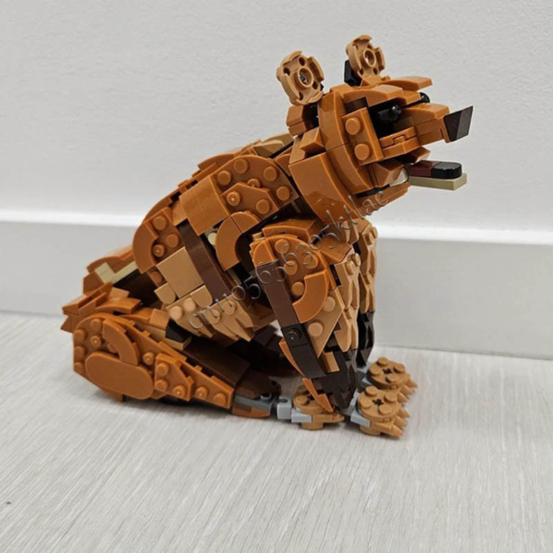 453 PCS Animal Brown bear MOC Customize Modular Building Block Creative Design Design Popular Technology DIY Festival Toy Gift