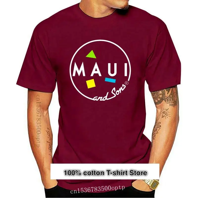 Camiseta negra MAUI y SONS para hombre, talla única