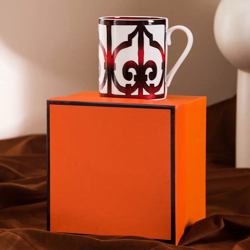 

Simple Style Bone China Milk Mugs Couple Ceramic Water Cups Set Premium Gift Box for Wedding Anniversary Birthday