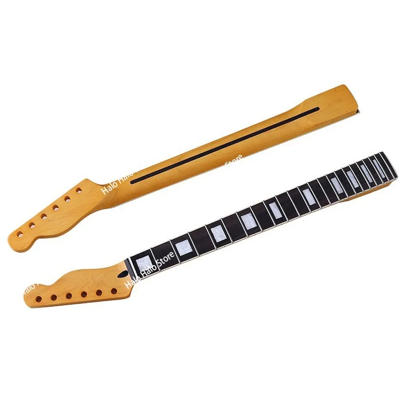 TL6 string 22 fret yellow matte with maple rose wood fretboard electric guitar neck, guitar DIY special accessories