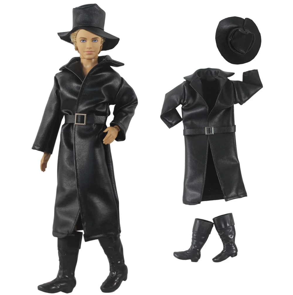 1 Set Doll Clothes Leather coat Outfit for 12 inch Ken Doll Many Style for Choice A02