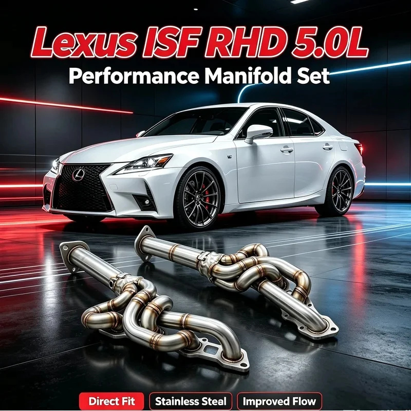 ALOSI Equal Length Exhaust Manifold for Lexus ISF RHD 5.0L Stainless Steel Exhaust Manifold