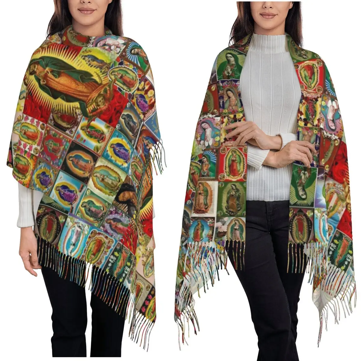 

Иешуа Иисус христианский шарф шарфы с кисточками женские мягкие теплые шали и накидки большая осенне-зимняя шаль