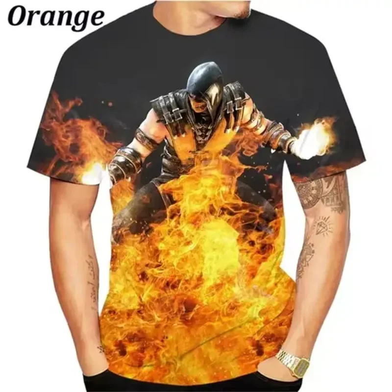 핫 게임 모탈 컴뱃 11 3D 프린트 남성 티셔츠 캐주얼 하라주쿠 유니섹스 반팔 여름 O넥 티셔츠 오버사이즈 스트릿웨어