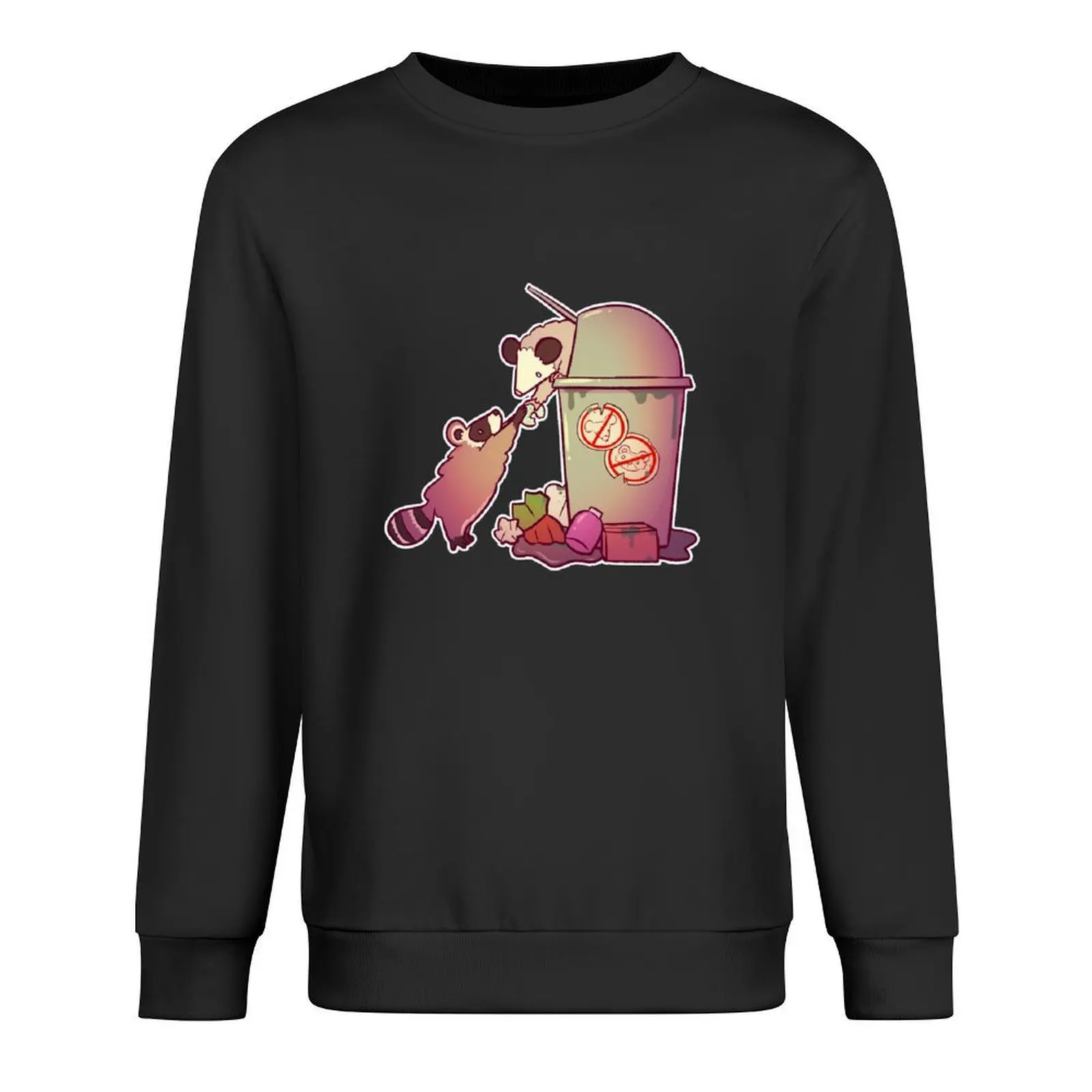

Opossum and Raccoon Teamwork Pullover blouse autumn clothes anime clothing mens clothing aesthetic sweatshirts