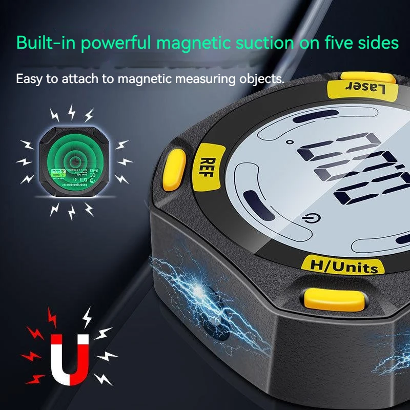 RICHMETERS RM081 Digital Angle Level Box Protractor Laser Line with Magnet Measuring Tool