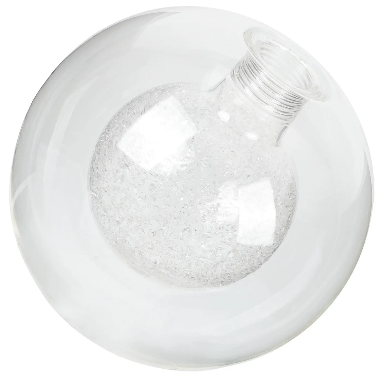Double Layer Glass Globe Lamp Shade 100mm Clear Ceiling Pendant Light Cover Replacement