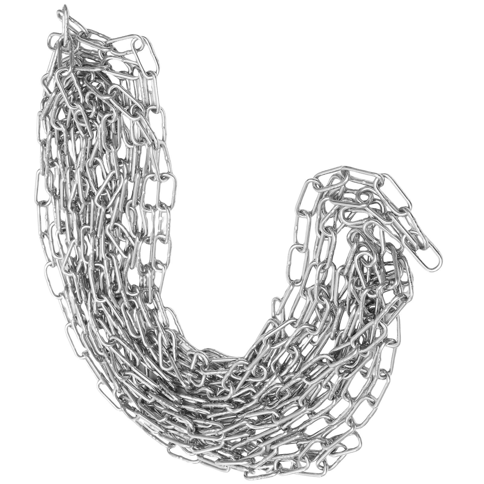 

Silver Barrier 25ft Long 1 Inch Links Thick Galvanized Iron Stable Suitable Indoor Outdoor Malls Supermarkets Hotels
