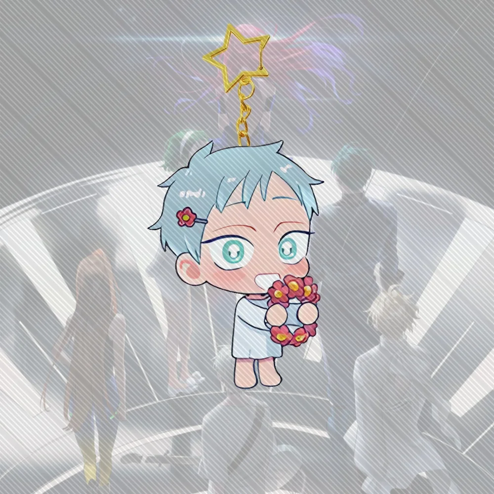 6CM Anime Alien Stage loveliness Acrylic Keychain Model Cosplay Characters Ornament Accessories Goods Collection Christmas Gifts