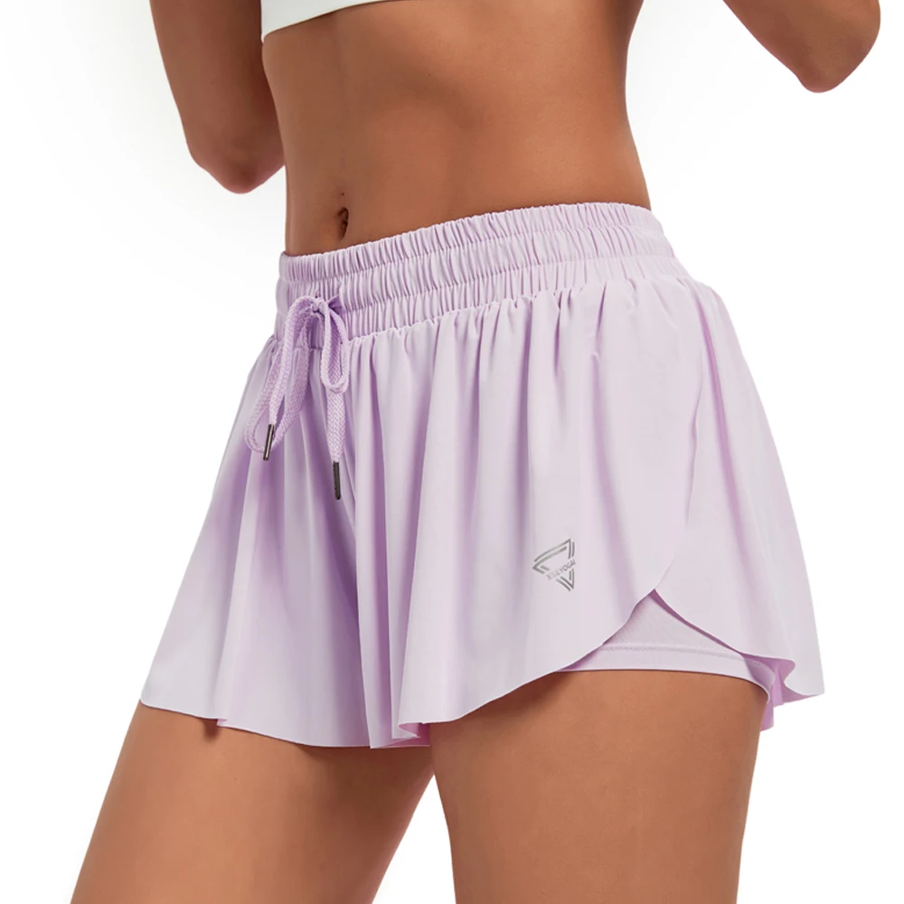 Saia esportiva com shorts feminino saia esportiva elástica cuecas design de bolso adequado para corrida tênis golfe badminton ping pong